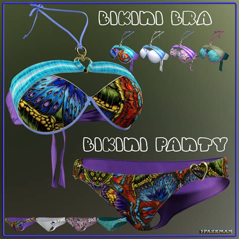 Hearts Bikini Swimsuit For Daz Genesis Female D Figure Assets Sparkman