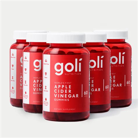 5 Bottles Of Apple Cider Vinegar Gummies Goli®