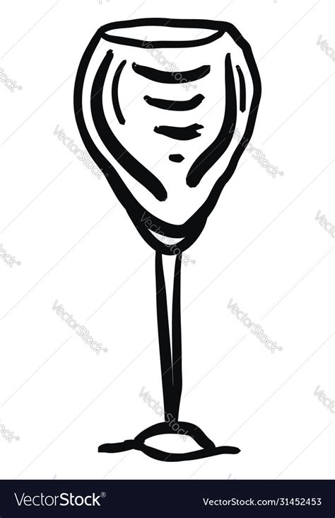 Empty glass on white background Royalty Free Vector Image