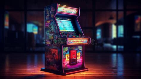 Retro Arcade Machine 80s. Generative AI Stock Illustration ...