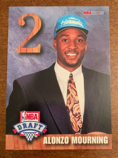 Rare 1992 93 Skybox NBA Hoops Alonzo Mourning NBA Draft B RC Card HOF