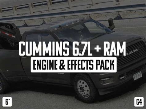 Cummins 6 7L Pack Moteur Ram Effets V1 0 1 50 ATS ETS2 Mod ATS Mod