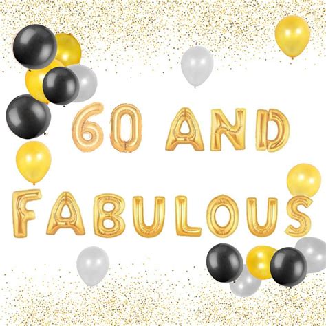 Buy JeVenis Set Of 16 60 And Fabulous Balloons Cheers To 60 Years