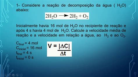 Velocidade De Reação Exercícios Retoedu