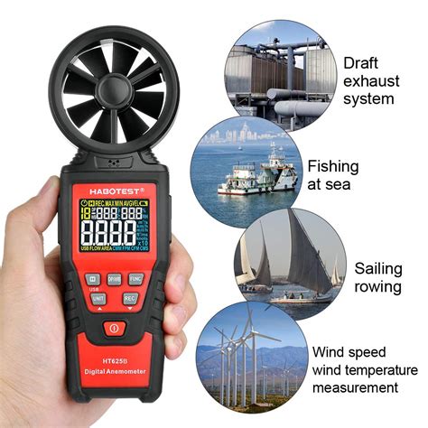 Anemometer Handheld Digital Wind Speed Meter Gauge Measuring Air Volume