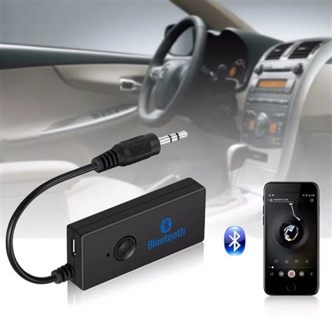 2017 Handsfree Car Bluetooth Music Receiver Wireless Car kit Aux Audio Receiver Adapter ...