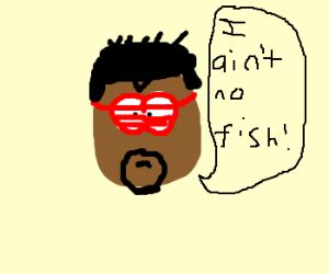 Kanye West making love to a gay fish - Drawception