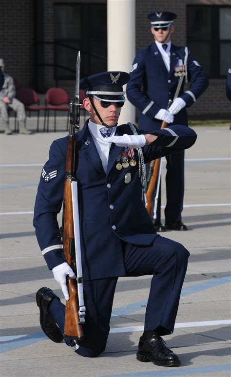 Us Air Force Honor Guard Drill Team Performs At Keesler