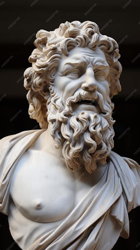 Premium Ai Image A Statue Of A Bearded Man