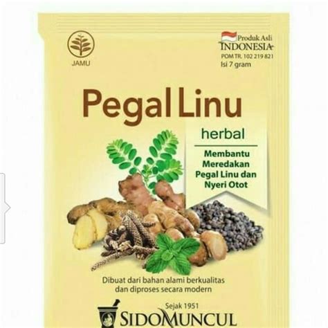 Jual JAMU PEGAL LINU Pegel Linu SIDOMUNCUL ISI 10 SACHET Shopee Indonesia