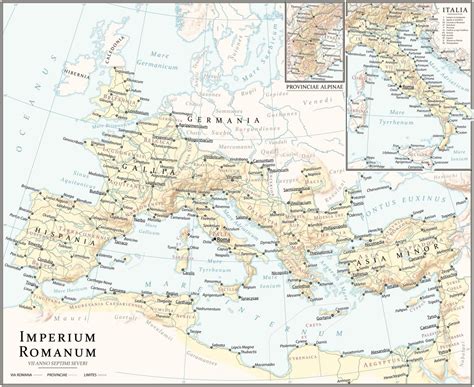 The Roman Empire in 200 AD, or in the 7th year of... - Maps on the Web