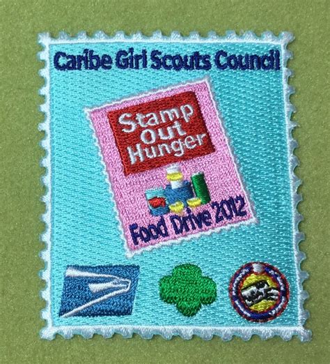 Girl Scouts Caribe 100th Anniversary Patch Stamp Out Hunger Food