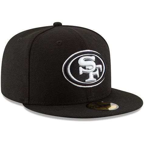 SAN FRANCISCO 49ERS BLACK AND WHITE BASIC LOGO 59FIFTY FITTED – JR'S SPORTS