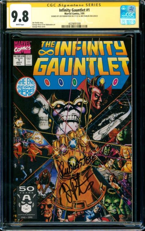 Period Comics On Twitter Infinity Gauntlet 1 CGC SS 9 8 Signed X2