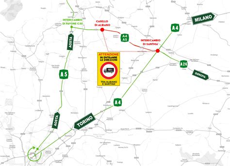 İtalya A4 A5 Ivrea Santhià Otoyol Kavşağında 19 Tonun Üzerindeki