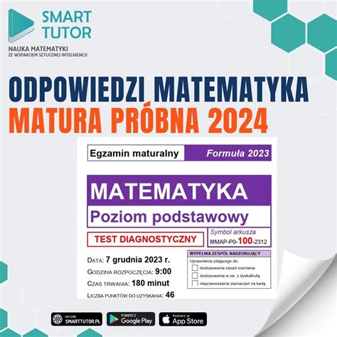 Matura Pr Bna Matematyka Odpowiedzi Do Arkusza Smart Tutor