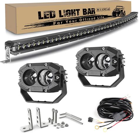 Amazon BraveWAY LED Light Bar Curved 44 Inch Single Row Offroad