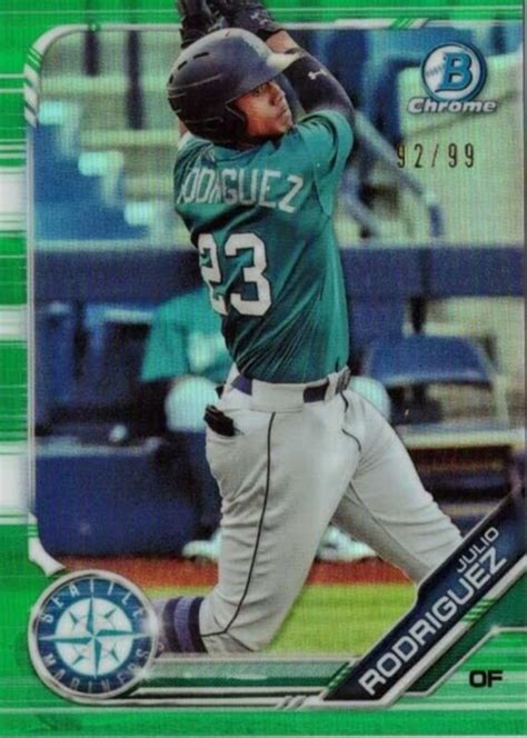 Julio Rodriguez 2019 Bowman Draft BDC 60 Chrome Green Refractor 99