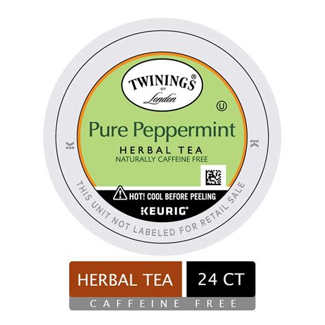 Twinings Of London Pure Peppermint Tea K Cups For Keurig 24 Count