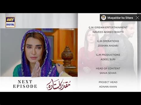 Muqaddar Ka Sitara Episode Teaser Ary Digital Drama Top