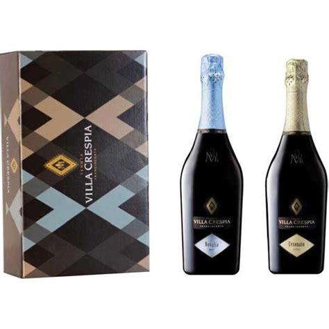 Confezione Regalo Spumante Franciacorta DOCG VILLA CRESPIA 2 X 750 ML