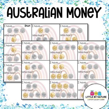 Australian Coins - I Have... Who Has...? Money Game by Little By Nature