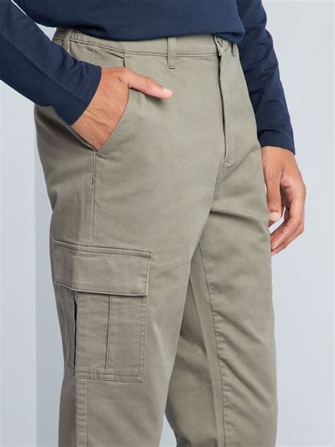 Pantalón recto multibolsillos 1 90 m L38 KAKI Kiabi 29 00