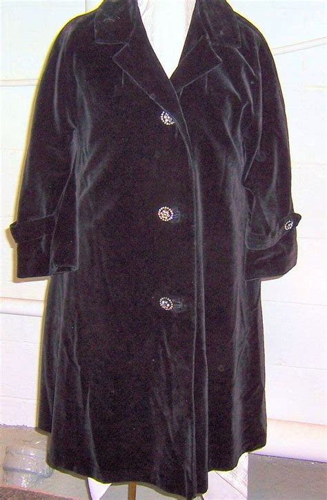 Travelcoats By Naman Swing Coat Black Velvet Coat Buttoned Etsy