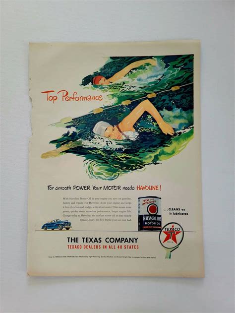 1948 Texaco Havoline Motor Oil Vintage Advertisement - Etsy