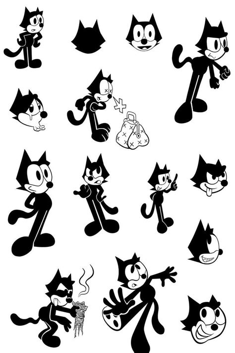 Black and White Felix the Cat Wallpaper - Wallpaper Sun