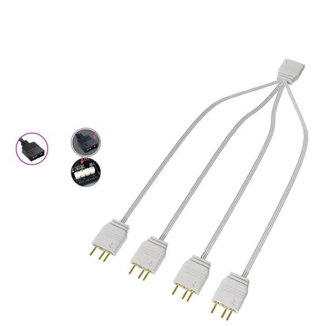 Mua BYBALI ARGB Splitter Cable White 5V 3 Pin Addressable RGB Splitter ...
