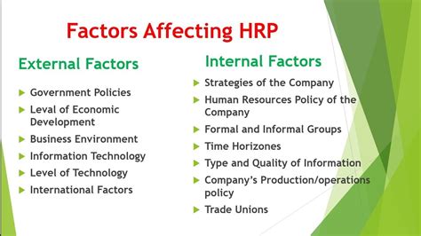 Factors Affecting In HRP External Factors YouTube