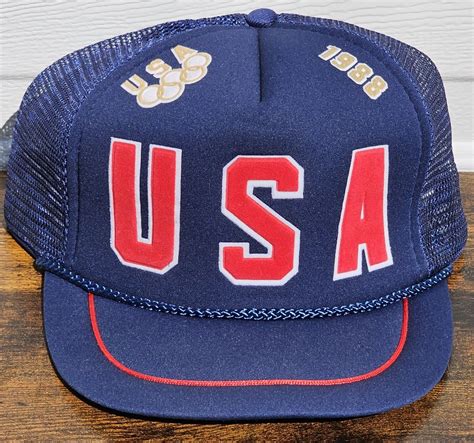 Vintage 1988 Usa Olympics Drew Pearson Snapback Truck Gem