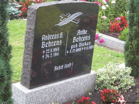 Grab Von Andreas H Behrens 22 09 1869 24 02 1941 Friedhof Ihlowerfehn