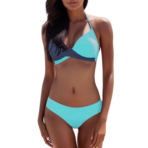 Asfgimuj Womens Bra Swimwear Beachwear Push Up Bathing Suit Swimsuit Padded Set Bikini Swimwears