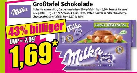 Milka Großtafel Schokolade Angebot bei NORMA