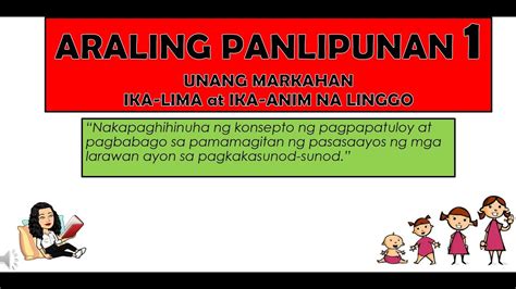 Araling Panlipunan Worksheet Grade 1