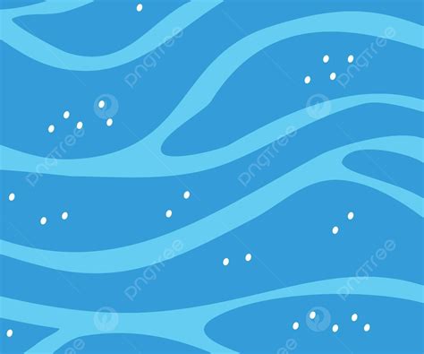 Blue Water Surface Template In Cartoon Style Background Wallpaper Image