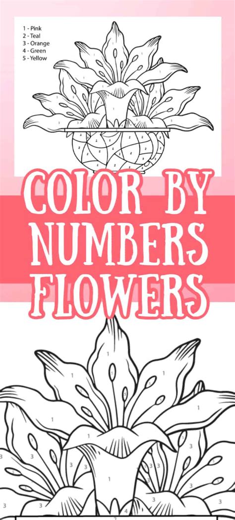 Free Color By Number Flowers - Made with Happy