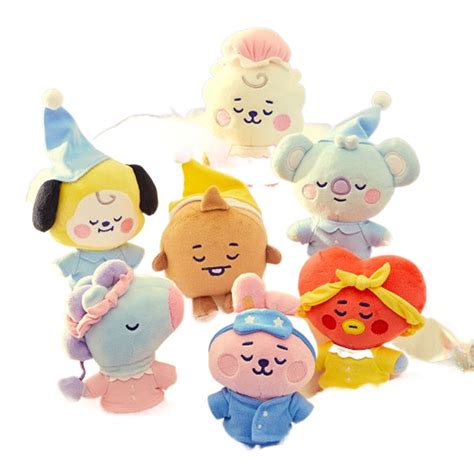 2022 HOTKPOP BTS BT21 Seated Doll 20cm Baby Plush Toy TATA COOKY CHIMMY