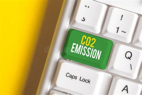 Handwriting Text Writing Co2 Emission Concept Meaning Releasing Of