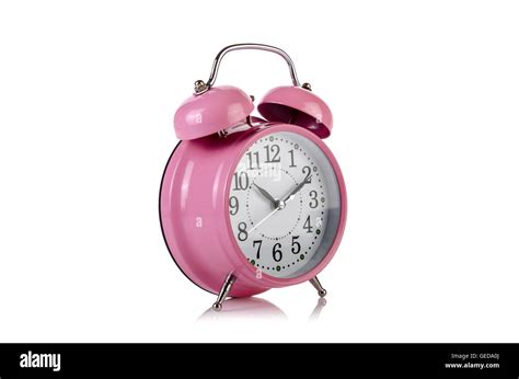 Alarm Clock In Time Concept Isolated On White Stock Photo Alamy