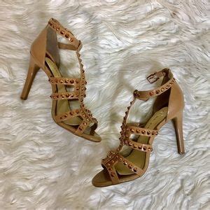 Gianni Bini Shoes Gianni Bini Nude Leather Studded High Heel Sandals Poshmark