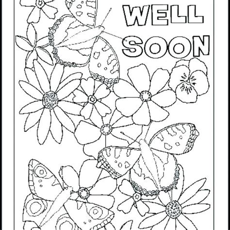 Get Well Card Coloring Page At Free Printable