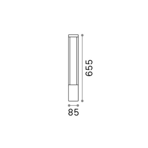 IDEAL LUX TIFONE PT D65 BALIZA ANTRACITA