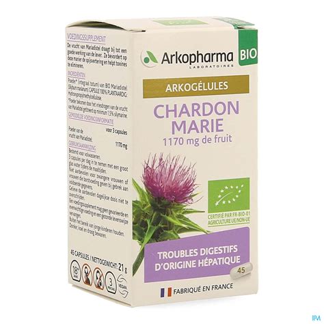 Arkogelules Chardon Marie Bio Caps Pharmacie Online