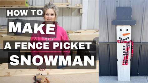 How To Make A Snowman Porch Leaner From Fence Pickets Youtube