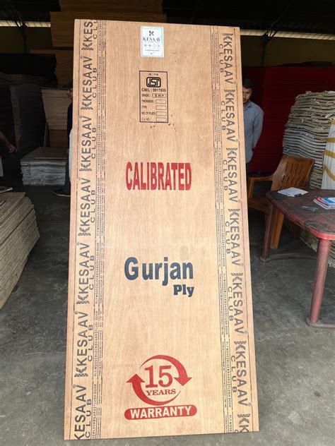 Mm Kesaav Waterproof Gurjan Plywood For Furniture Size X At Rs