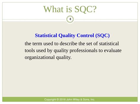 Ppt Chapter Statistical Quality Control Sqc Powerpoint