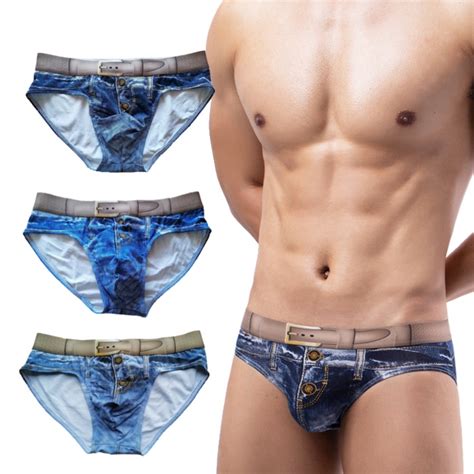 Men S Bikini Brief Demin Printing Bikini Brief Men S Runway